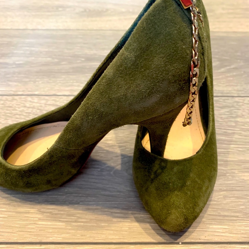 Velvet high heels